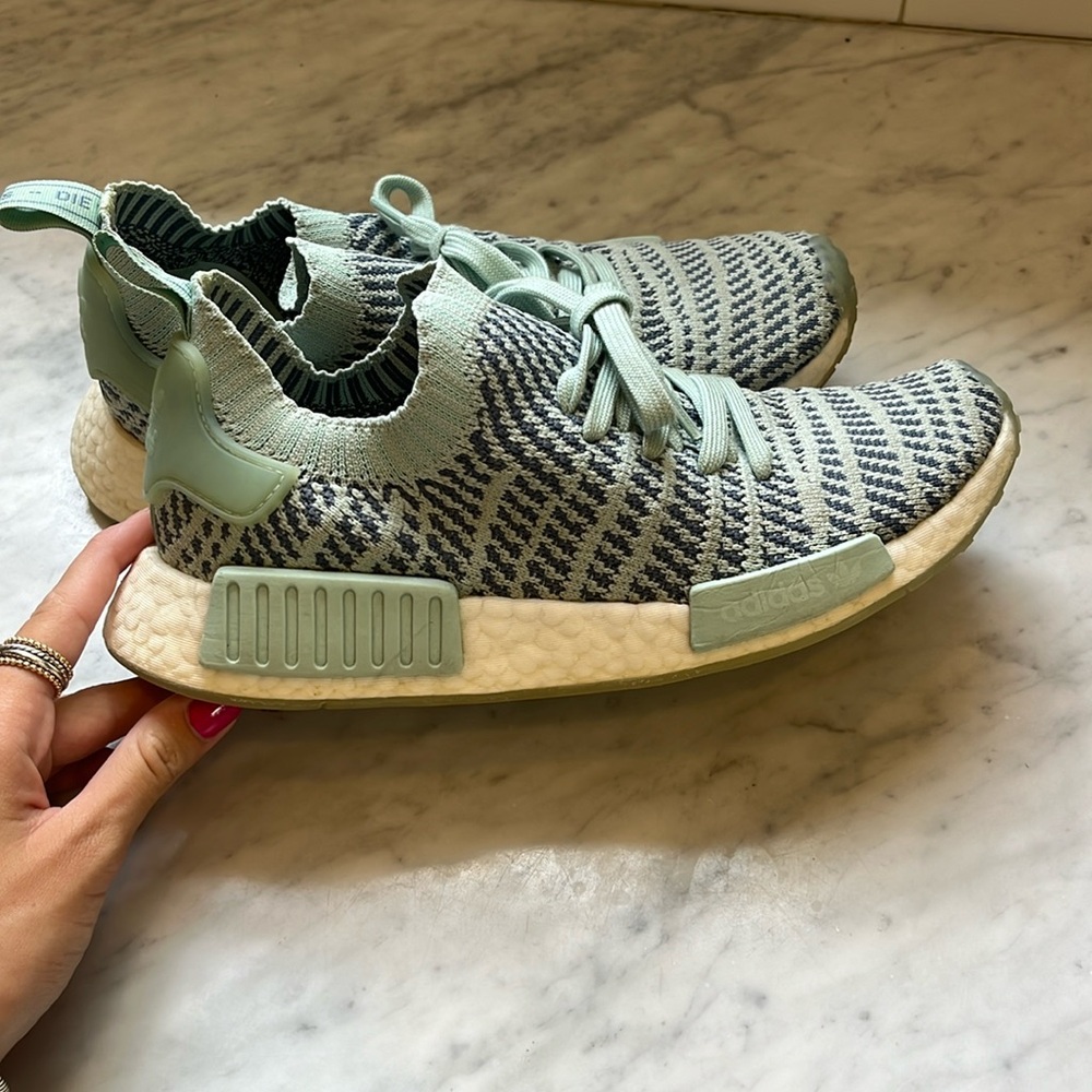 Rare Women’s Adidas NMD Primeknit Ash Green Sneakers